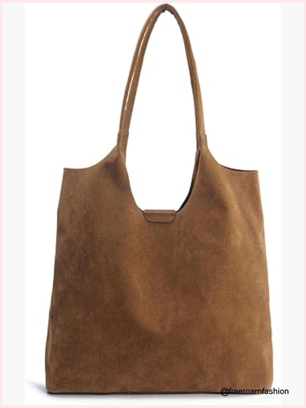 Soft Faux Suede Hobo Tote Bag With Magnetic Closure For Women